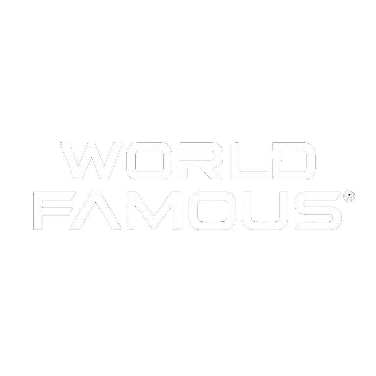 لوگوی برند ورد فیمس World Famous تولیدکننده رنگهای حرفهای تتو