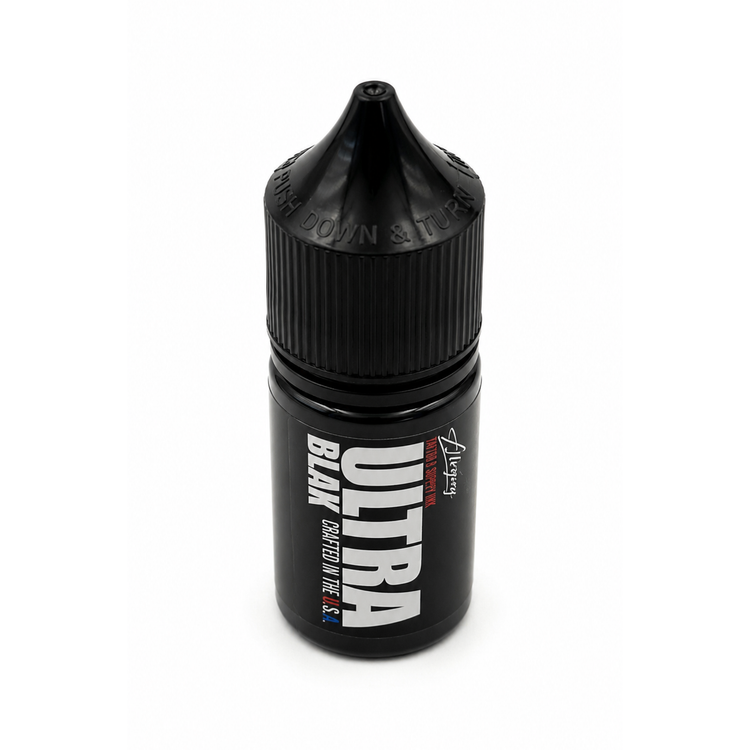 تصویر زاویهدار رنگ تتو Allegory Ultra Black 30ml اصل مشکی - فروشگاه روبینا تت
