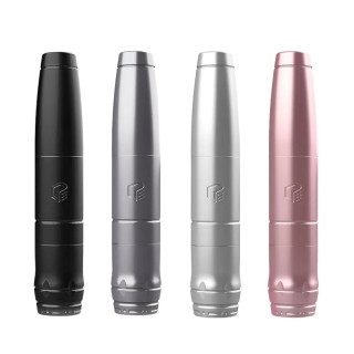 نمای چهار رنگ دستگاه پن EZ Tattoo Defender 2-in-1 شامل مشکی مات، خاکستری، نقرهای و صورتی، مناسب تتو بدن، آرایش دائم و اسکالپ
